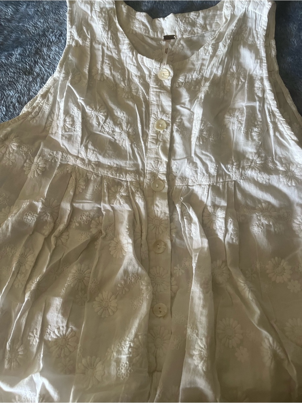Free People White Wide-Leg Linen Jumpsuit - Picture 4 of 6